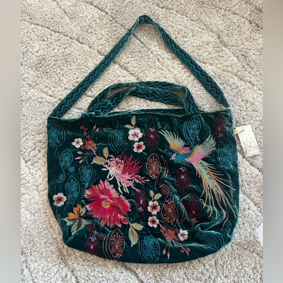 Johnny Was Handbags - Johnny Was ASHIRA VELVET TOTE BAG - NWT